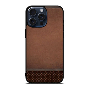LV LOUIS VUITTON LOGO BROWN LEATHER BAG iPhone 14 Pro Max Case Cover