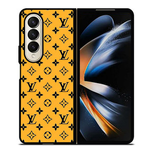 LOUIS VUITTON LV YELLOW PATERN ICON LOGO Samsung Galaxy Z Fold 4 Case Cover LOUIS VUITTON LV YELLOW PATERN ICON LOGO Samsung Galaxy Z Fold 4 Case Cover