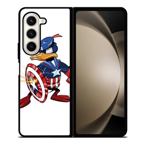 CAPTAIN AMERICA DAFFY DUCK 2 Samsung Galaxy Z Fold 5 Case Cover CAPTAIN AMERICA DAFFY DUCK 2 Samsung Galaxy Z Fold 5 Case Cover