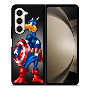 CAPTAIN AMERICA DAFFY DUCK Samsung Galaxy Z Fold 5 Case Cover CAPTAIN AMERICA DAFFY DUCK Samsung Galaxy Z Fold 5 Case Cover
