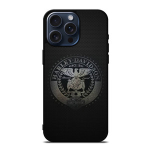 HARLEY DAVIDSON MOTORCYCLES COMPANY CARBON LOGO iPhone 15 Pro Max Case Cover HARLEY DAVIDSON MOTORCYCLES COMPANY CARBON LOGO iPhone 15 Pro Max Case Cover