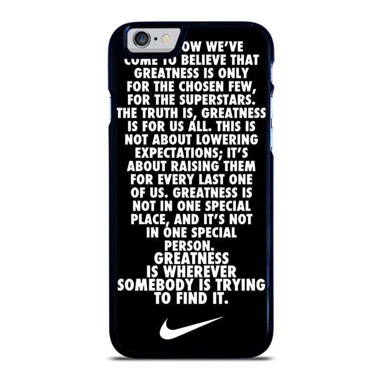 NIKE QUOTE iPhone 6 / 6S Case Cover