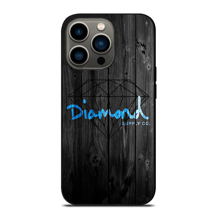 DIAMOND SUPPLY CO WOODEN LOGO iPhone 13 Pro Case Cover