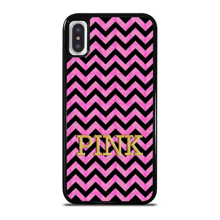 VICTORIA'S SECRET PINK CHEVRON iPhone X / XS Case Cover