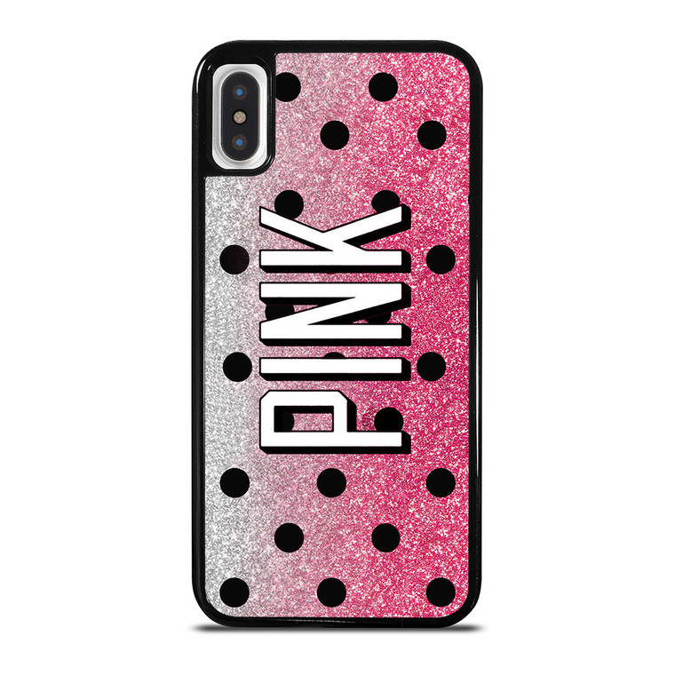 VICTORIA'S SECRET PINK LOGO SPARKLE iPhone X / XS Case Cover