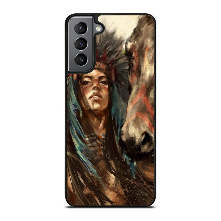 NATIVE AMERICAN PEOPLE ART Samsung Galaxy S21 Ultra Case Cover