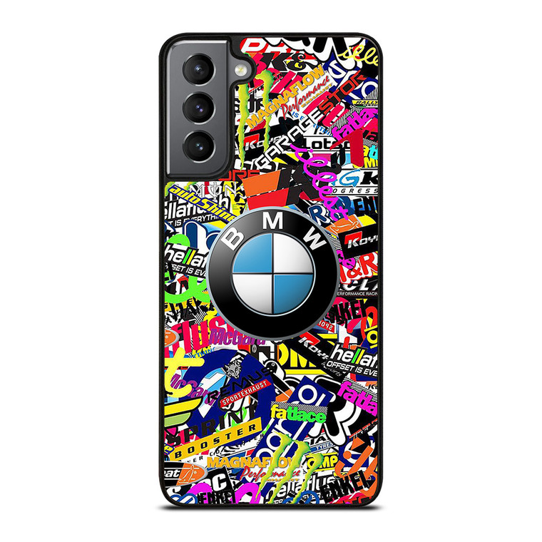 STICKER BOMB BMW LOGO Samsung Galaxy S21 Ultra Case Cover