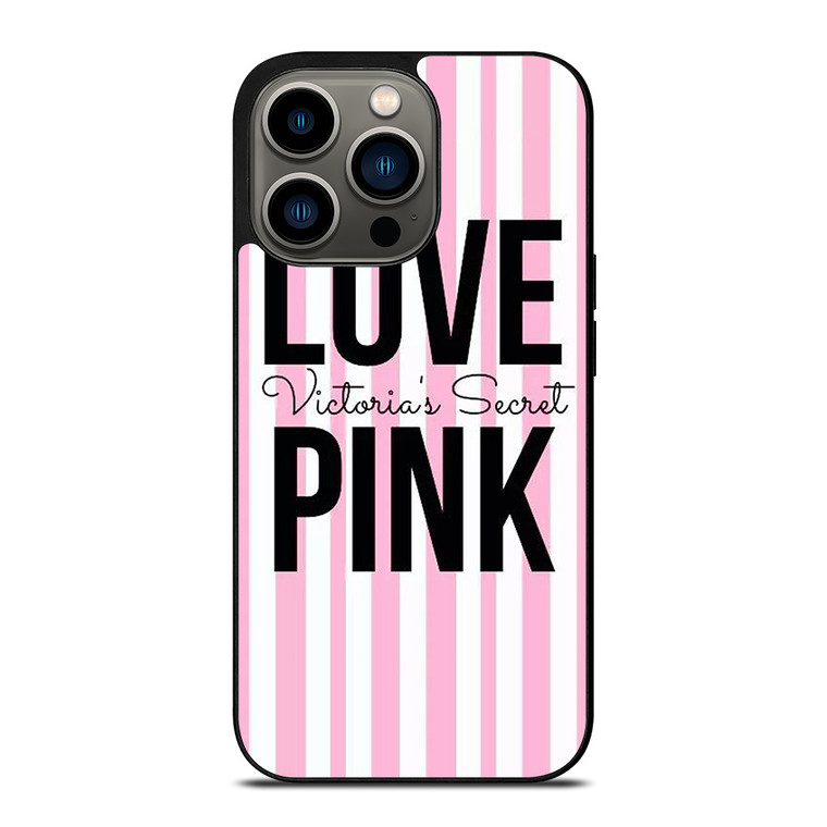 LOVE VICTORIA'S SECRET PINK LOGO iPhone 13 Pro Case Cover