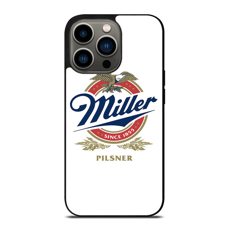 MILLER PILSNER BEER LOGO BADGE iPhone 13 Pro Case Cover