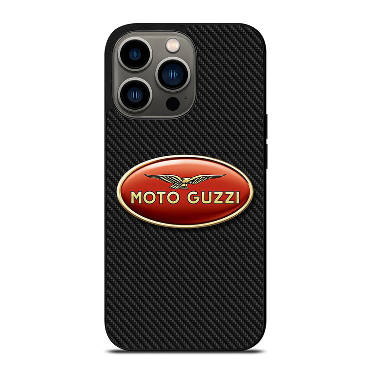 MOTO GUZZI LOGO CARBON iPhone 13 Pro Case Cover