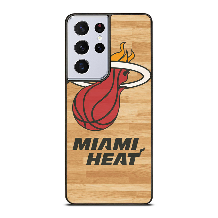 MIAMI HEAT LOGO WOODEN Samsung Galaxy S21 Ultra Case Cover