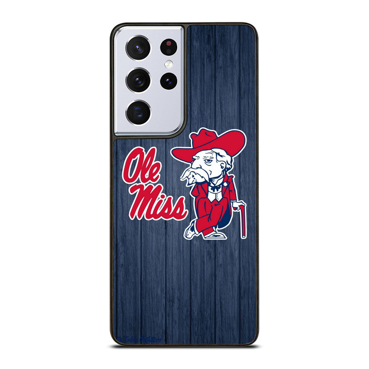 OLE MISS WOODEN LOGO Samsung Galaxy S21 Ultra Case Cover