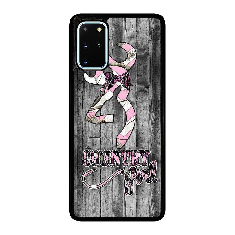 CAMO BROWNING PINK GIRL Samsung Galaxy S20 Plus Case Cover