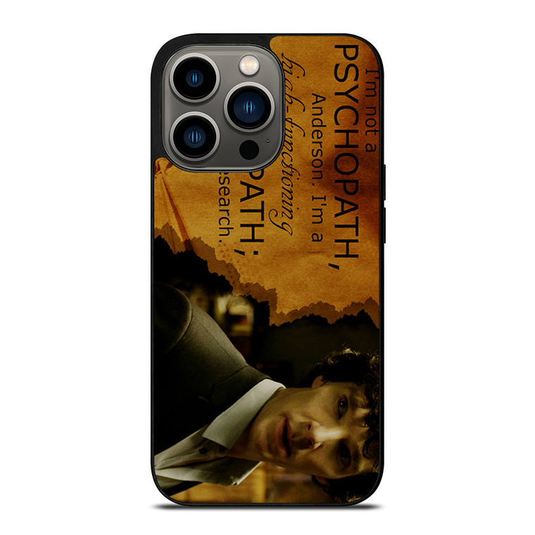 SHERLOCK HOLMES PSYCHOPATH iPhone 13 Pro Case Cover