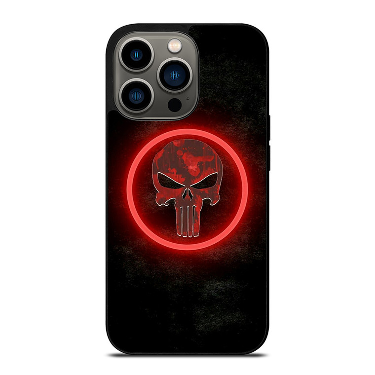 THE PUNISHER SKULL RED GLOW iPhone 13 Pro Case Cover
