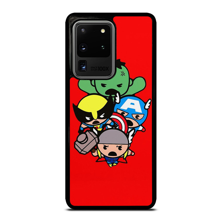 KAWAII CAPTAIN AMERICA HULK THOR WOLVERINE Marvel Avengers Samsung Galaxy S20 Ultra Case Cover