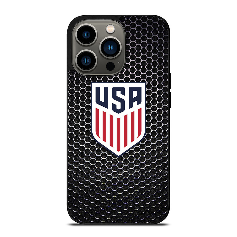 USA SOCCER LOGO CARBON iPhone 13 Pro Case Cover