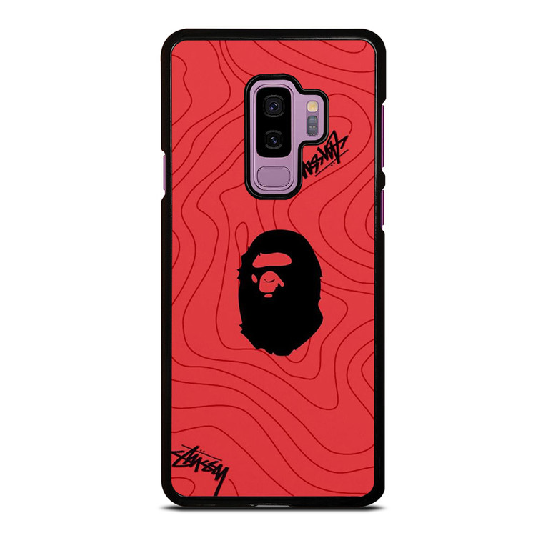 BATHING APE BAPE STUSSY LOGO Samsung Galaxy S9 Plus Case Cover
