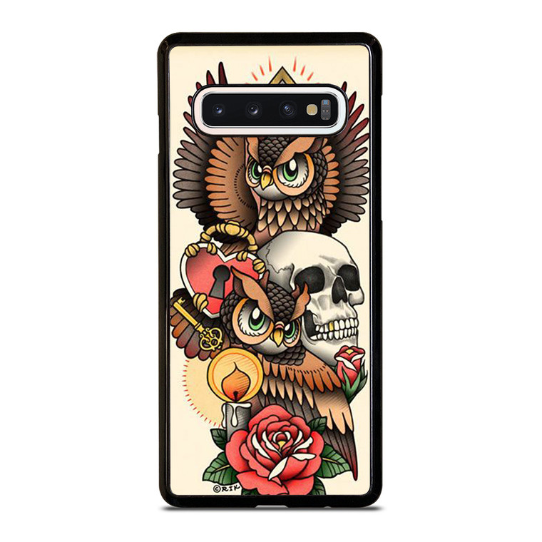 OWL STEAMPUNK ILLUMINATI TATTOO Samsung Galaxy S10 Case Cover