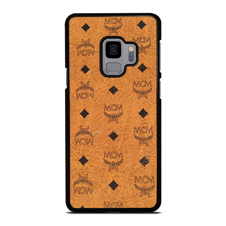 MCM WORLD WIDE BROWN LEATHER Samsung Galaxy S9 Case Cover