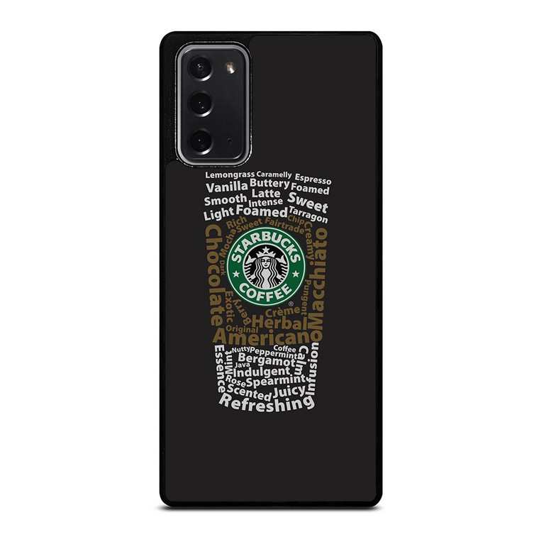 STARBUCKS COFFEE ART TYPOGRAPHY Samsung Galaxy Note 20 Case Cover