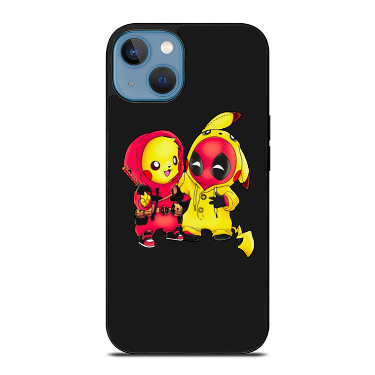 PIKACHU POKEMON AND DEADPOOL iPhone 13 Case Cover