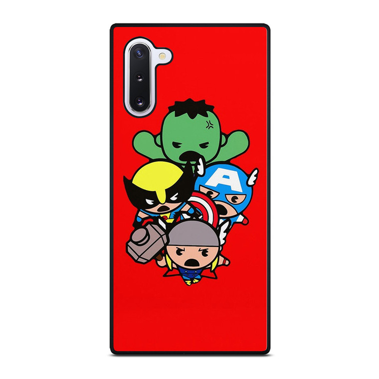 KAWAII CAPTAIN AMERICA HULK THOR WOLVERINE Marvel Avengers Samsung Galaxy Note 10 Case Cover