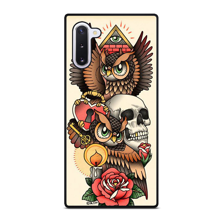 OWL STEAMPUNK ILLUMINATI TATTOO Samsung Galaxy Note 10 Case Cover