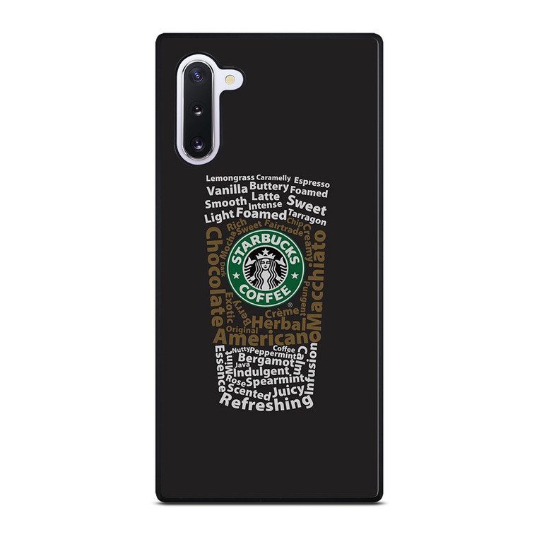 STARBUCKS COFFEE ART TYPOGRAPHY Samsung Galaxy Note 10 Case Cover