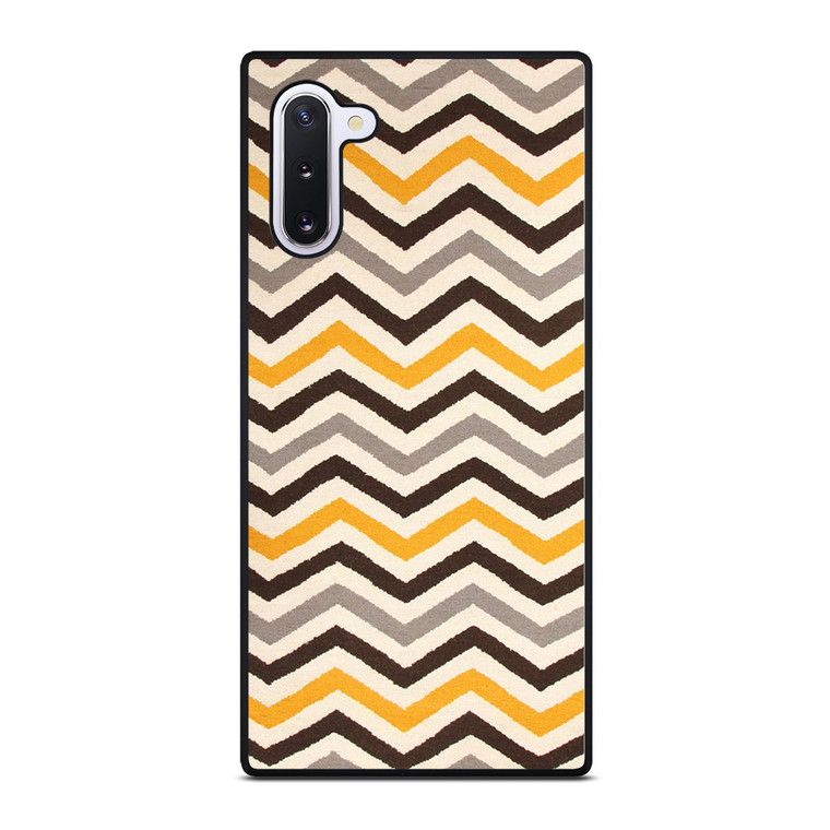 YELLOW BROWN CHEVRON PATTERN Samsung Galaxy Note 10 Case Cover