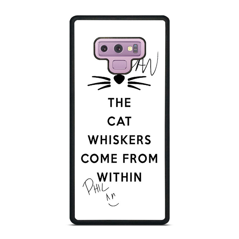 THE WHISKERS DAN AND PHIL Samsung Galaxy Note 9 Case Cover