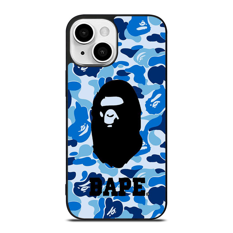 BATHING APE BAPE CAMO BLUE iPhone 13 Mini Case Cover