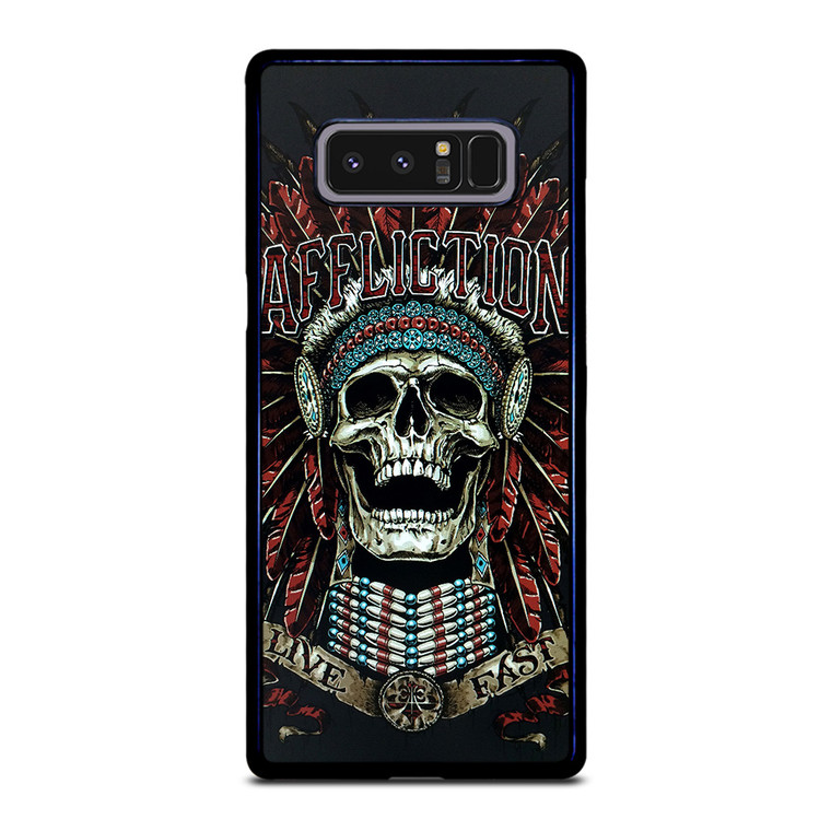 AFFLICTION SKULL INDIAN Samsung Galaxy Note 8 Case Cover