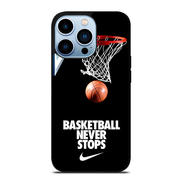 BASKETBALL NEVER STOPS iPhone Case Cover