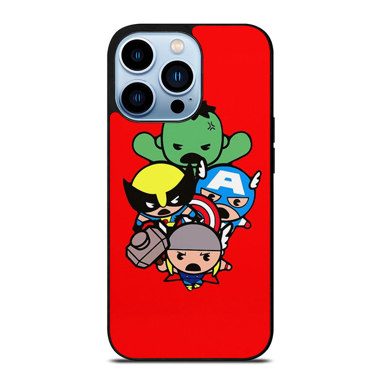 KAWAII CAPTAIN AMERICA HULK THOR WOLVERINE Marvel Avengers iPhone Case Cover