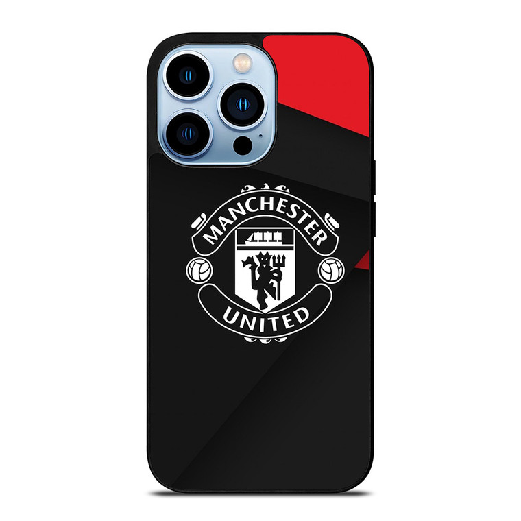MANCHESTER UNITED LOGO BLACK iPhone Case Cover