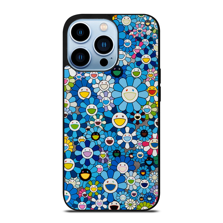 TAKASHI MURAKAMI FLOWERS BLUE iPhone Case Cover