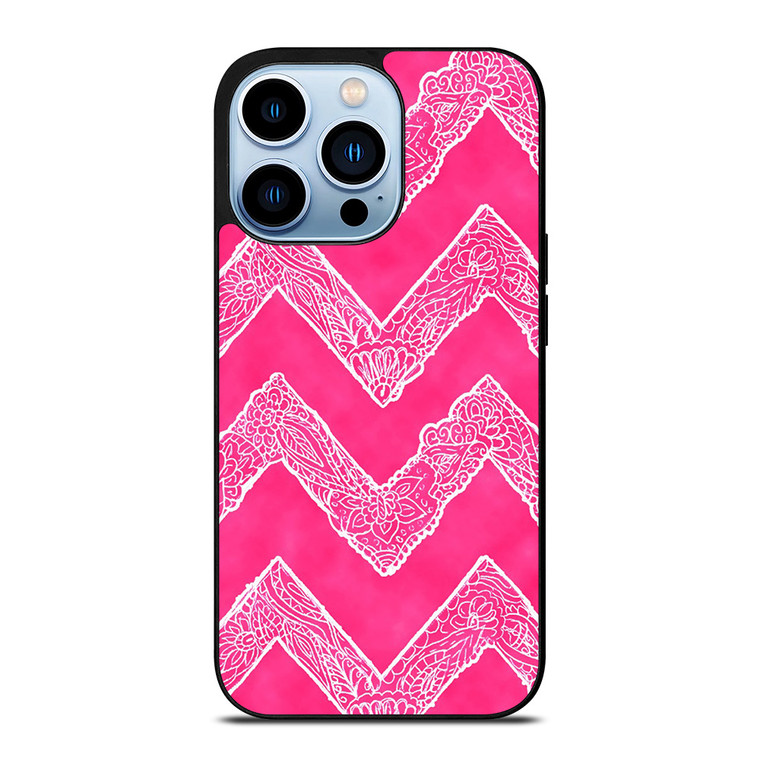 WHITE FLORAL PAISLEY CHEVRON PATTERN iPhone Case Cover