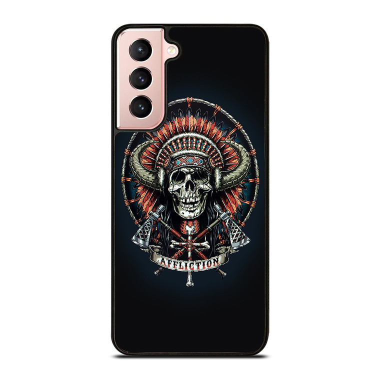 AFFLICTION INDIAN SKULL Samsung Galaxy Case Cover