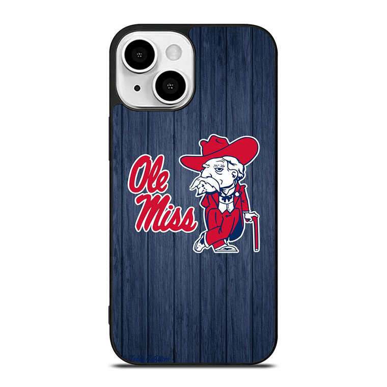 OLE MISS WOODEN LOGO iPhone 13 Mini Case Cover