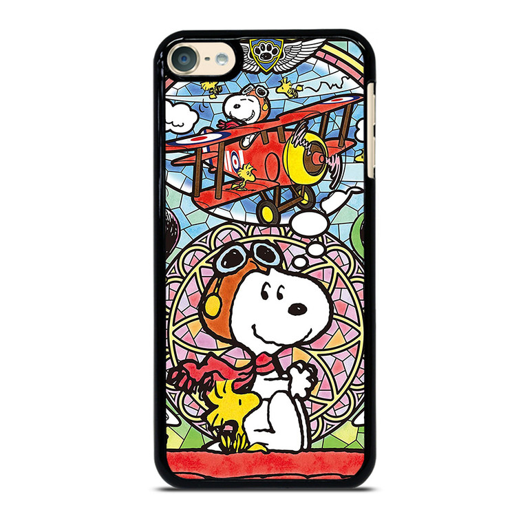 SNOOPY THE PEANUTS GLASS ART iPod Touch 6 Case Cover