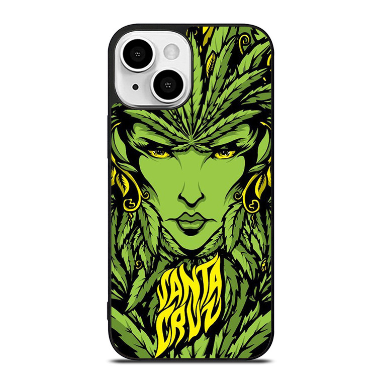 SANTA CRUZ SKATEBOARD LADY LEAFS iPhone 13 Mini Case Cover