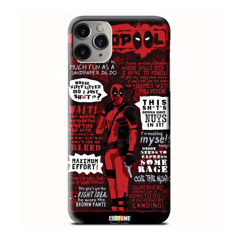 DEADPOOL QUOTES iPhone 3D Case Cover
