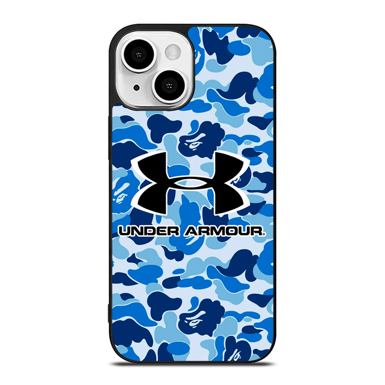 UNDER ARMOUR BLUE CAMO BAPE iPhone 13 Mini Case Cover