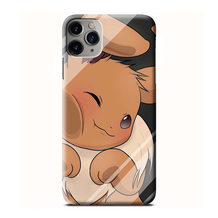 POKEMON EEVEE CUTE GLASS iPhone 3D Case Cover