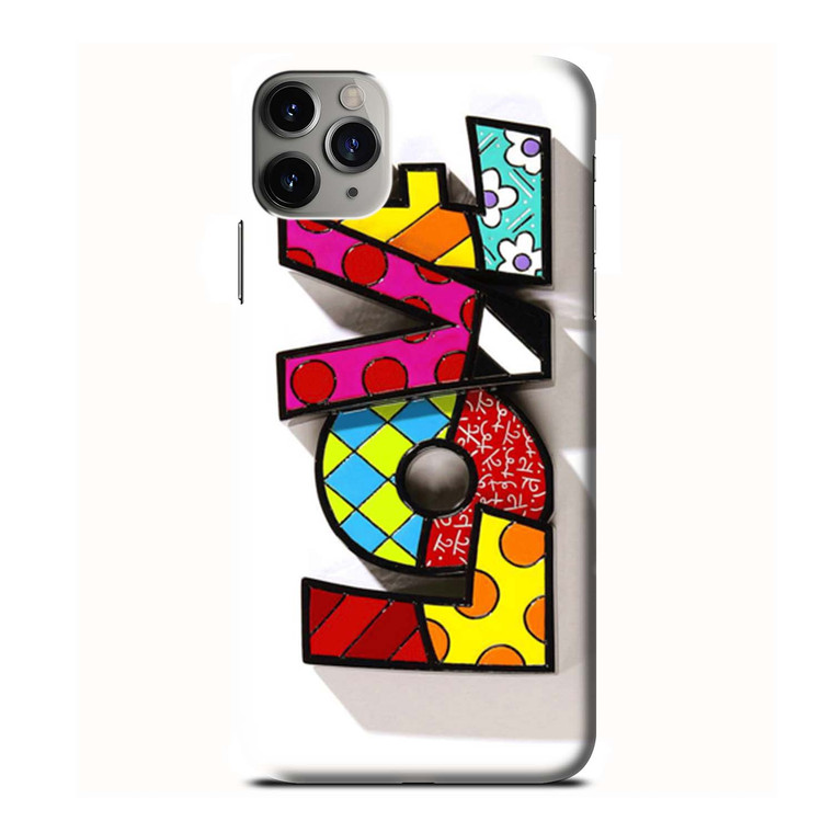 ROMERO BRITO LOVE LOGO iPhone 3D Case Cover