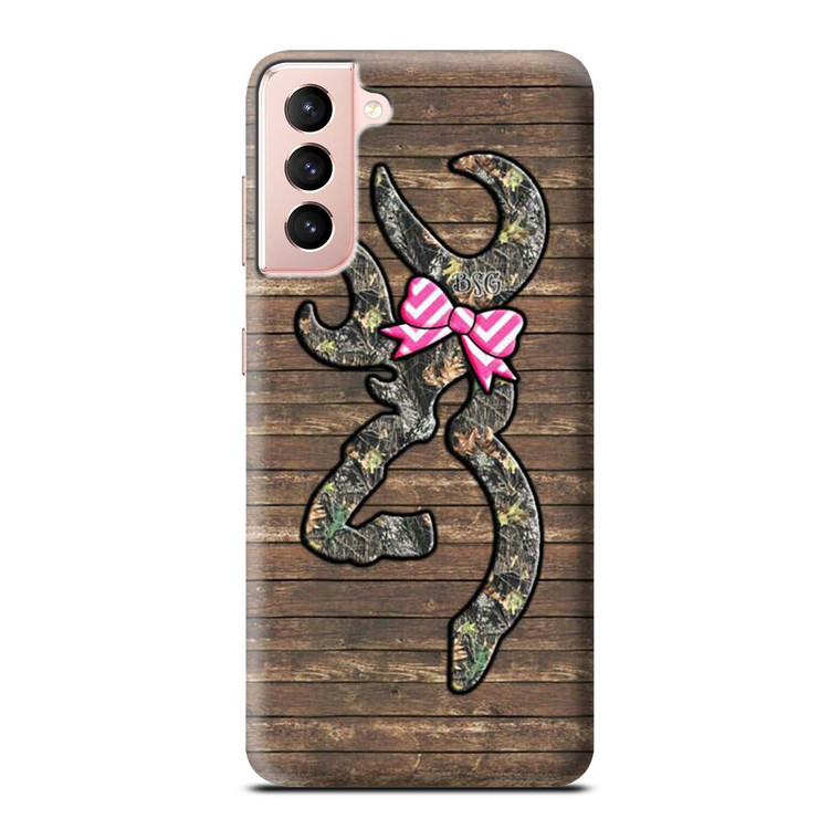 CAMO BROWNING WOODEN LOGO  Samsung Galaxy 3D Case Cover