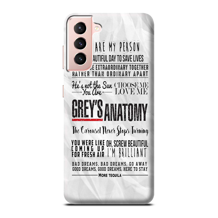 GREY'S ANATOMY QUOTES  Samsung Galaxy 3D Case Cover