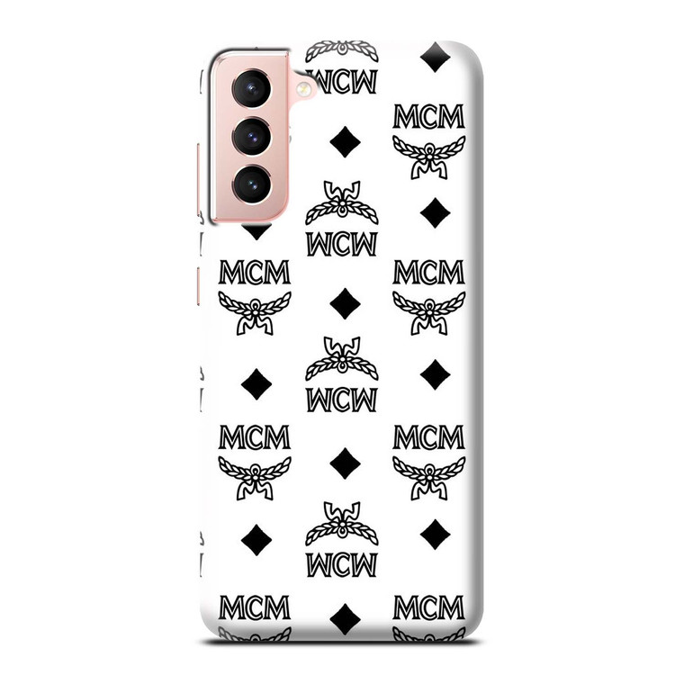 MCM WORLD WIDE WHITE LEATHER  Samsung Galaxy 3D Case Cover
