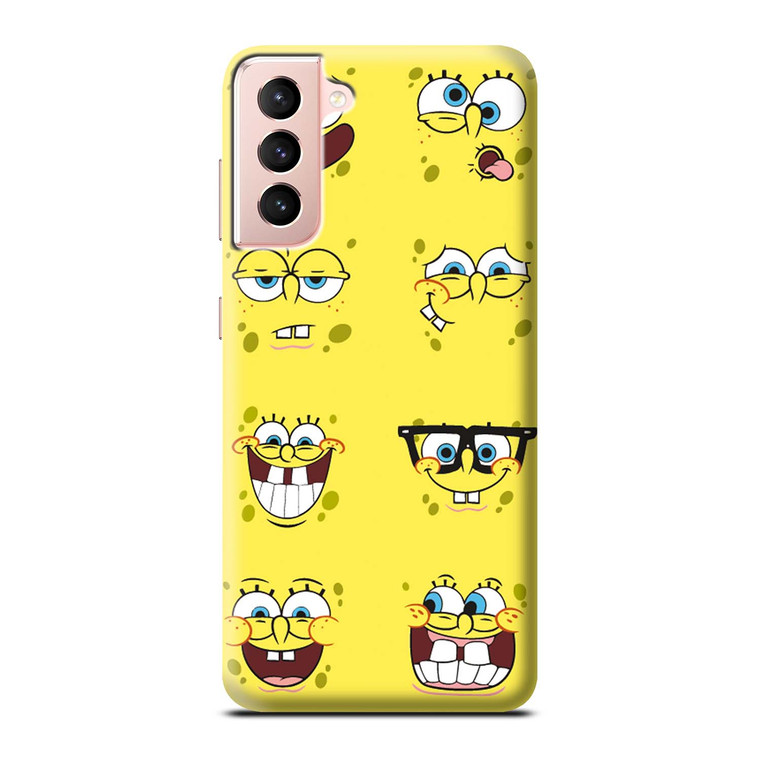 SPONGE BOB MOOD FACE  Samsung Galaxy 3D Case Cover